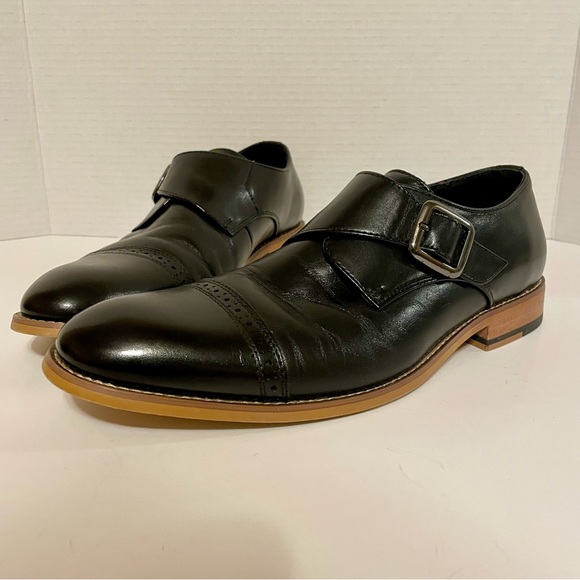 Stacy Adams Other - STACY ADAMS Men's Desmond Cap Toe Monk Strap Loafer Black Size 8 M